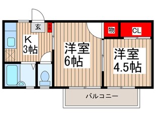 カスヤハイツBの物件間取画像